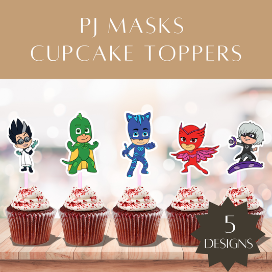 Printable PJ Masks Cupcake Toppers