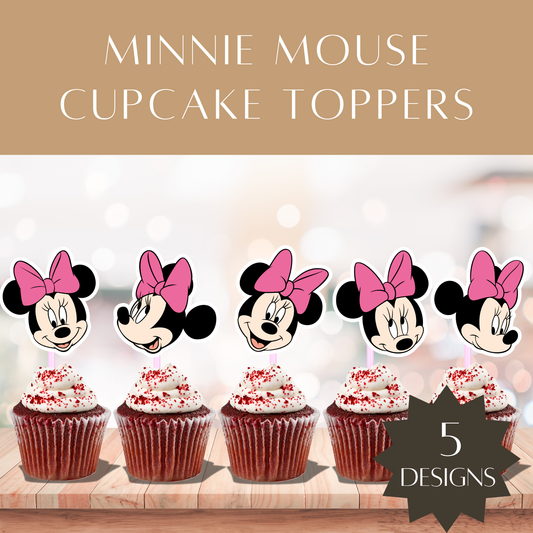 Minnie Mouse Cupcake Toppers