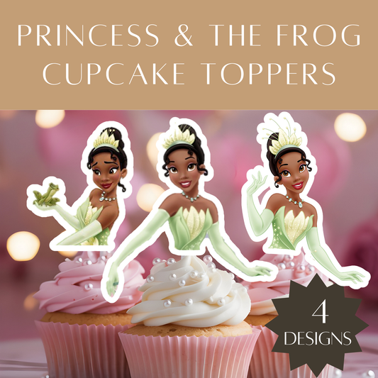 Printable Princess and the Frog Cupcake Toppers – Digital Download