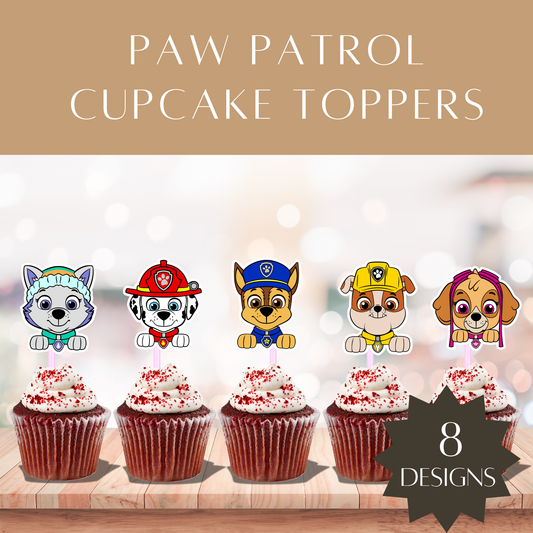 Printable Paw Patrol Cupcake Toppers
