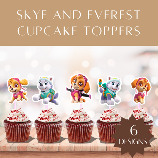Skye & Everest Cupcake Toppers