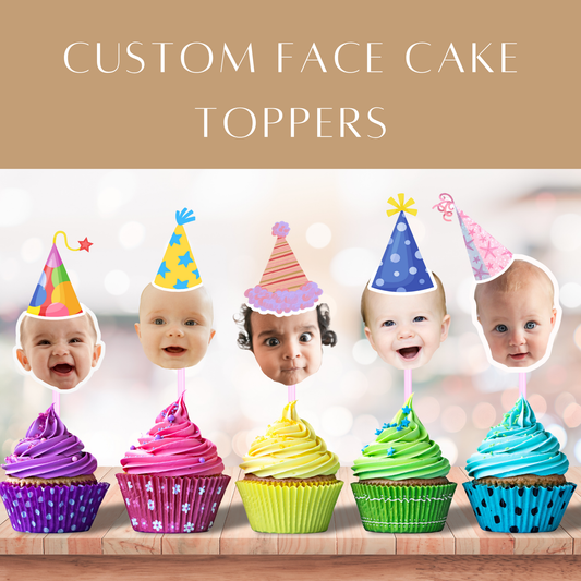 Custom Face Cupcake Topper – Personalized & Printable Party Fun!