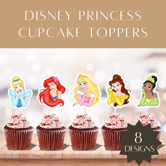 Printable Disney Princess Cupcake Toppers – Digital Download