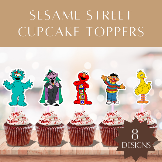 Printable Takalani Sesame Cupcake Toppers – Digital Download