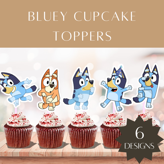 Printable Bluey Cupcake Toppers