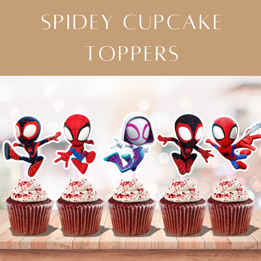 Printable Spidey Cupcake Toppers