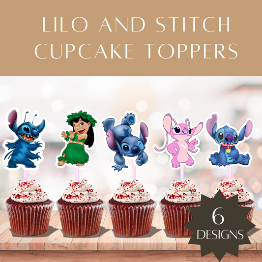 Printable Lilo & Stitch Cupcake Toppers