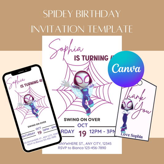 Ghost-Spider Themed Invitation