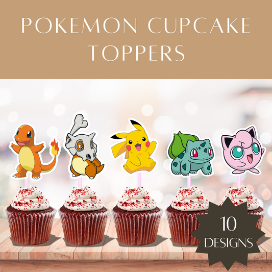 Printable Pokémon Cupcake Toppers