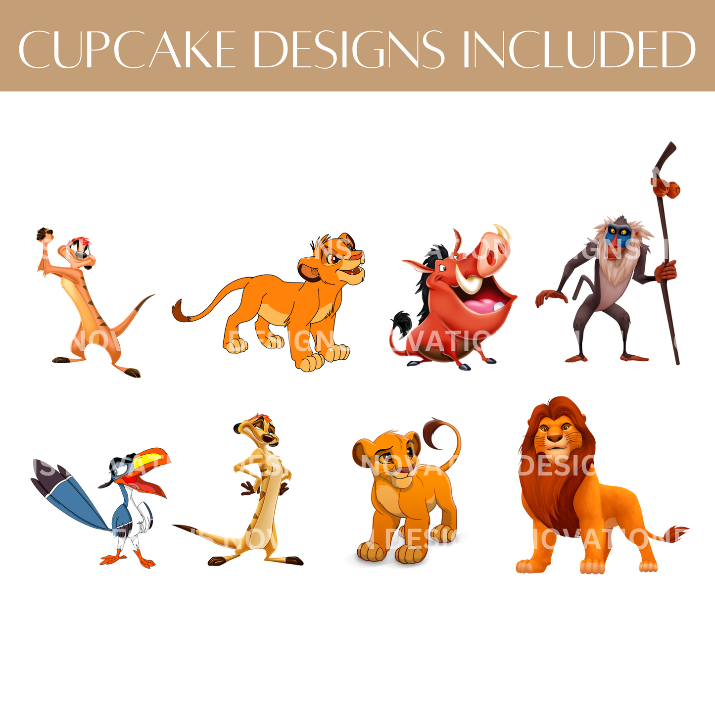 Printable Lion King Cupcake Toppers – Digital Download