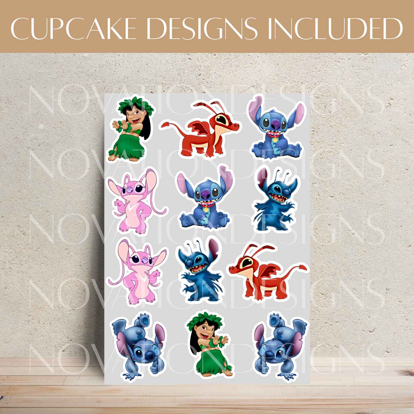 Printable Lilo & Stitch Cupcake Toppers