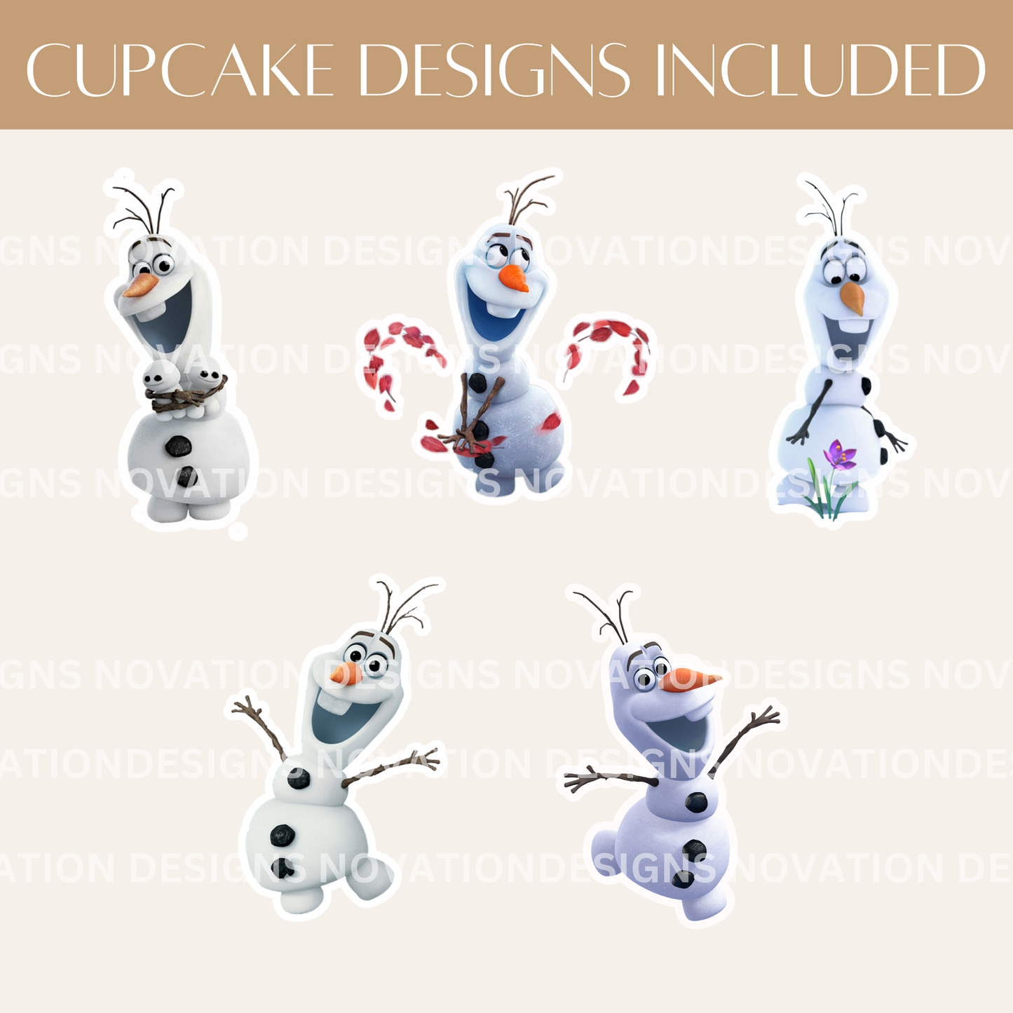 Printable Olaf Cupcake Toppers