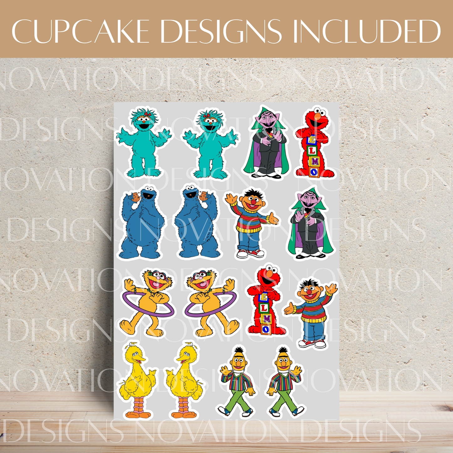 Printable Takalani Sesame Cupcake Toppers – Digital Download