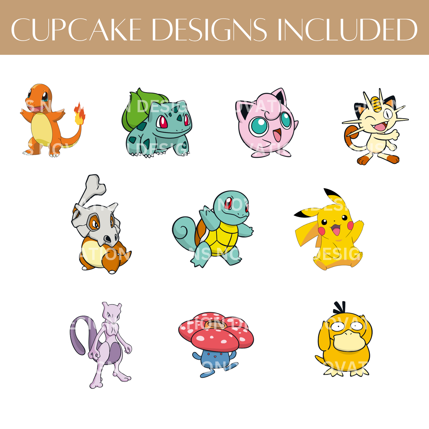 Printable Pokémon Cupcake Toppers