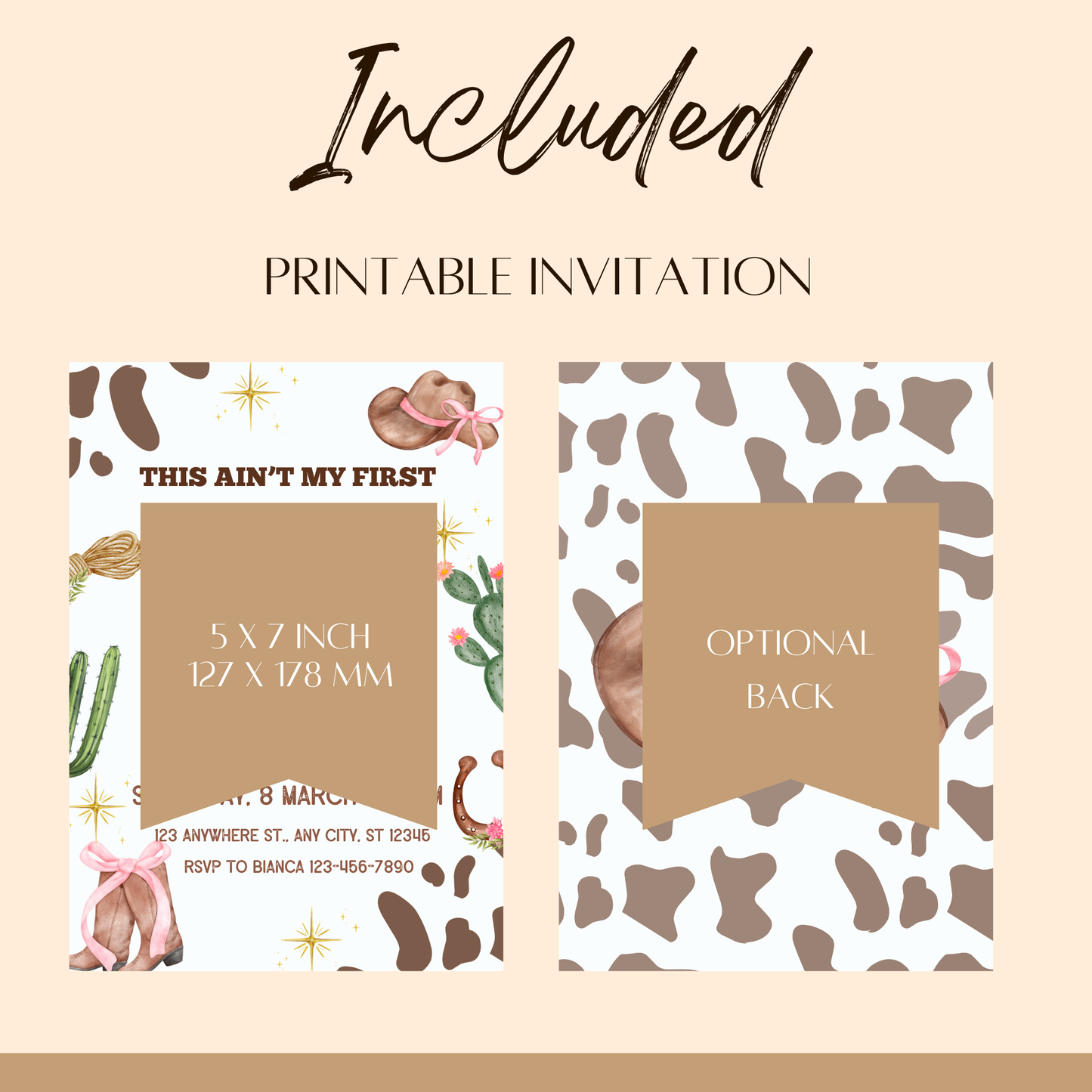 Second Rodeo Birthday Invitation Template