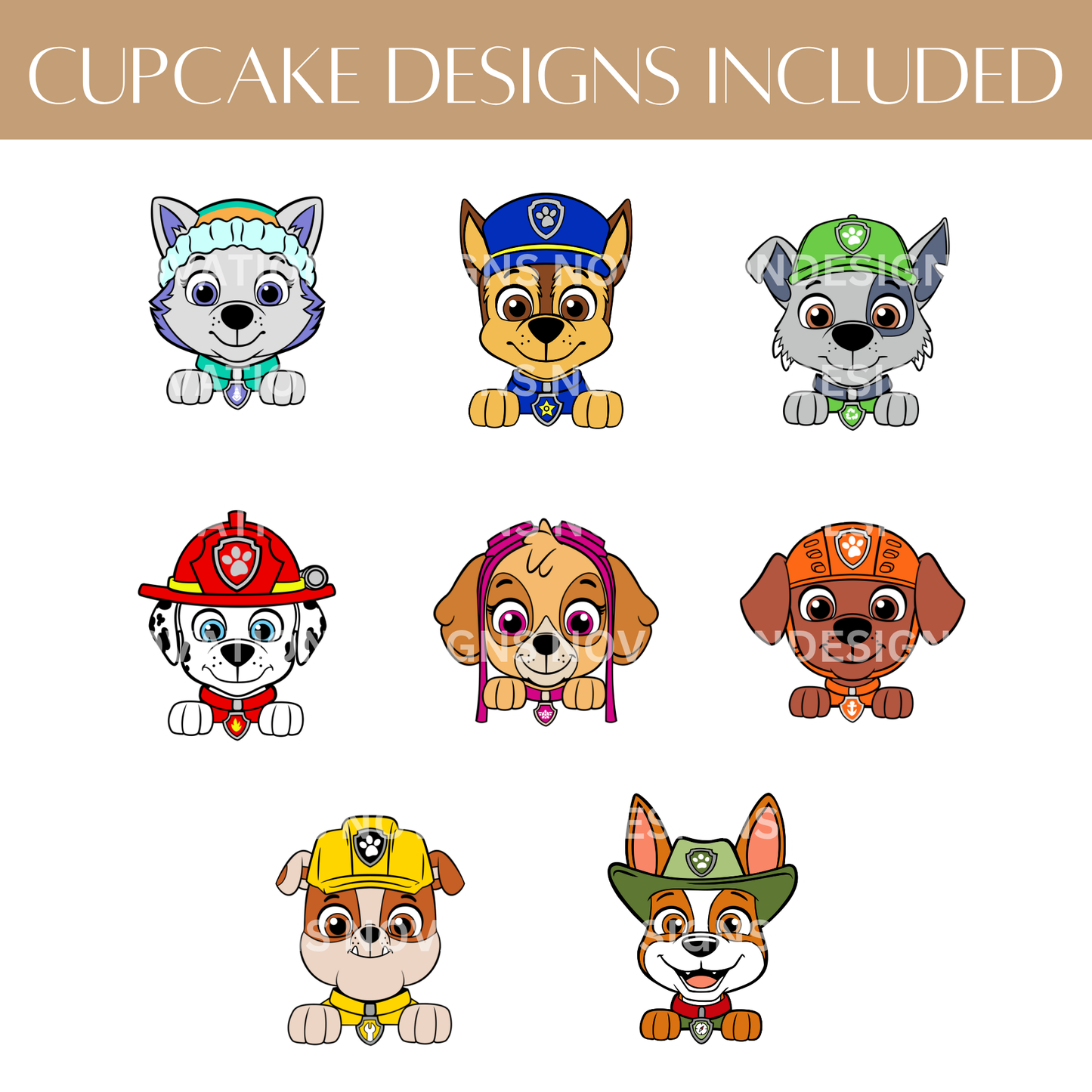 Printable Paw Patrol Cupcake Toppers