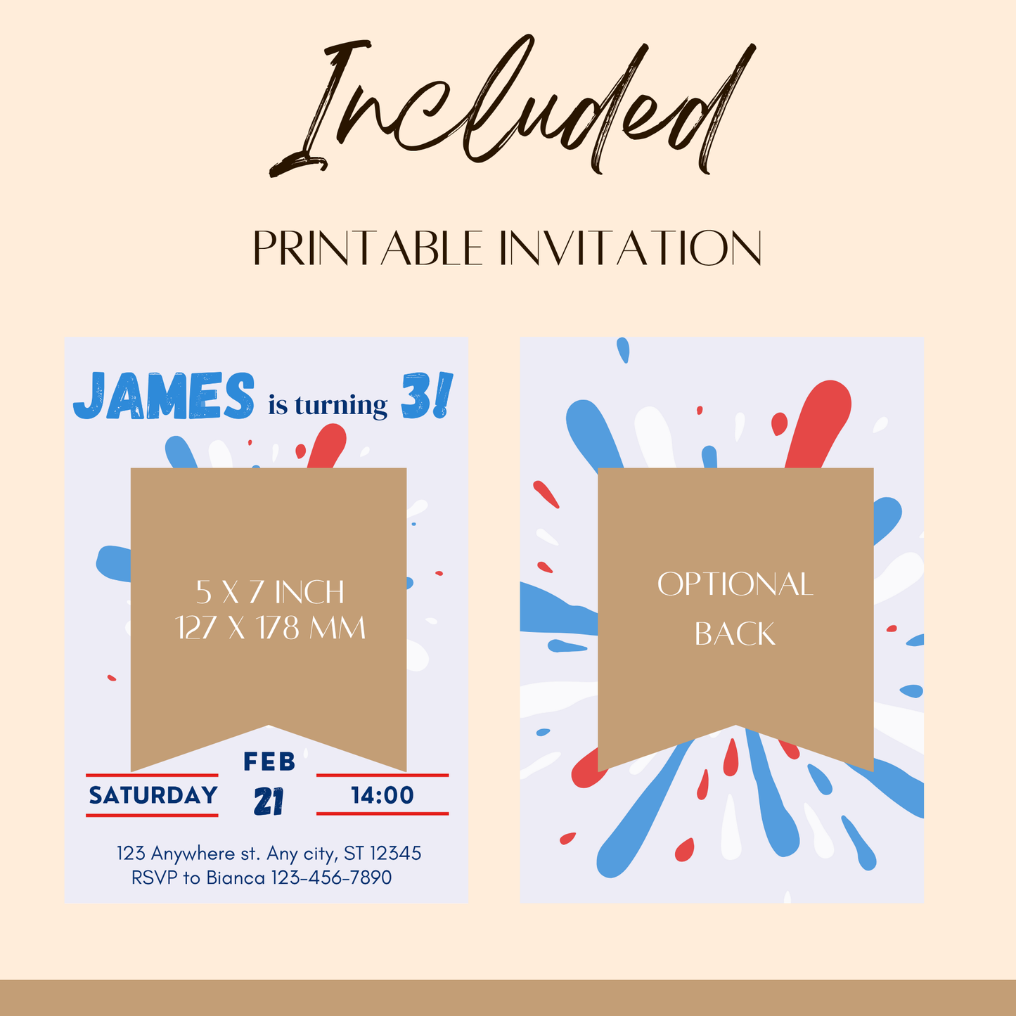 Captain America-Themed Birthday Invitation