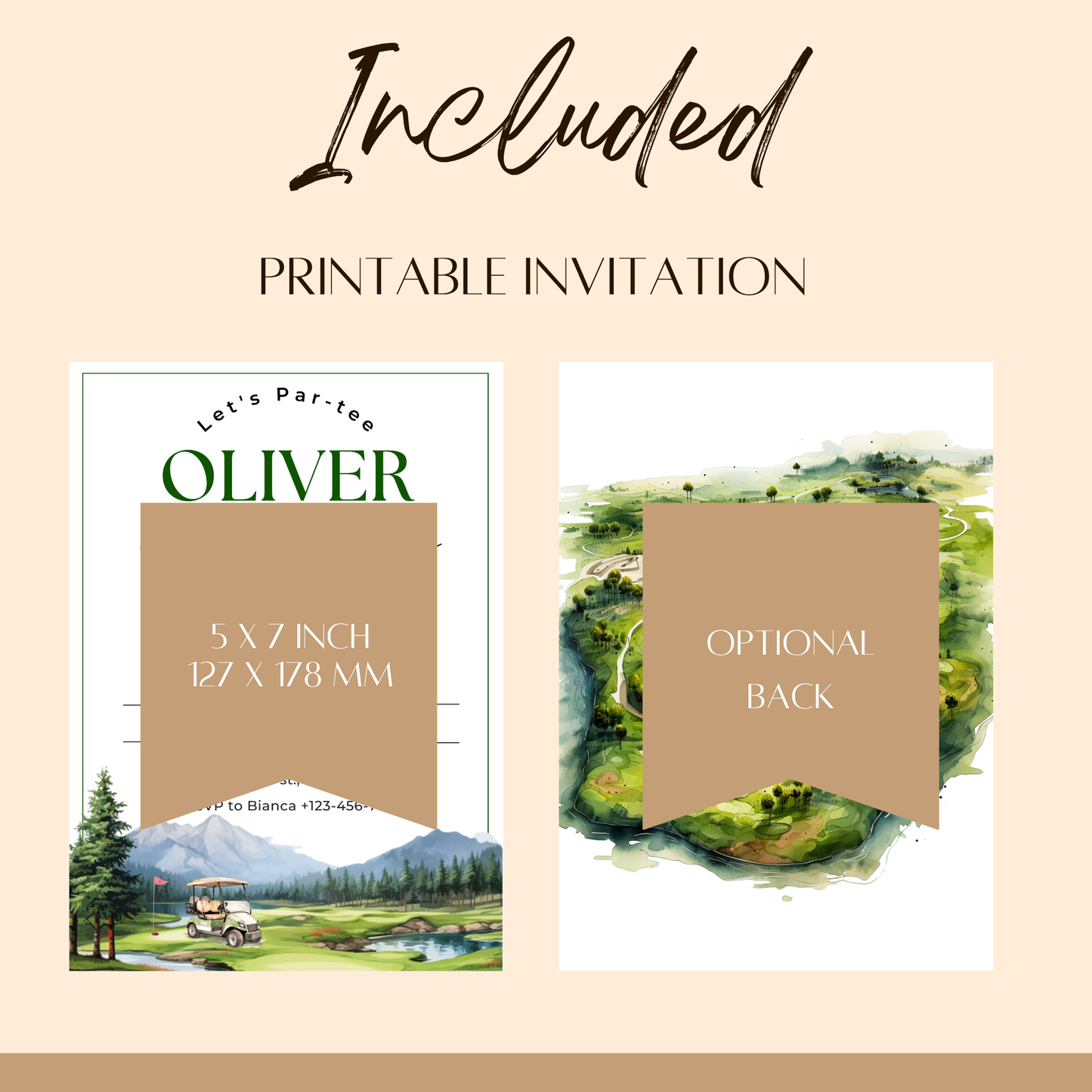 “Golf Par-tee” Birthday Invitation Template