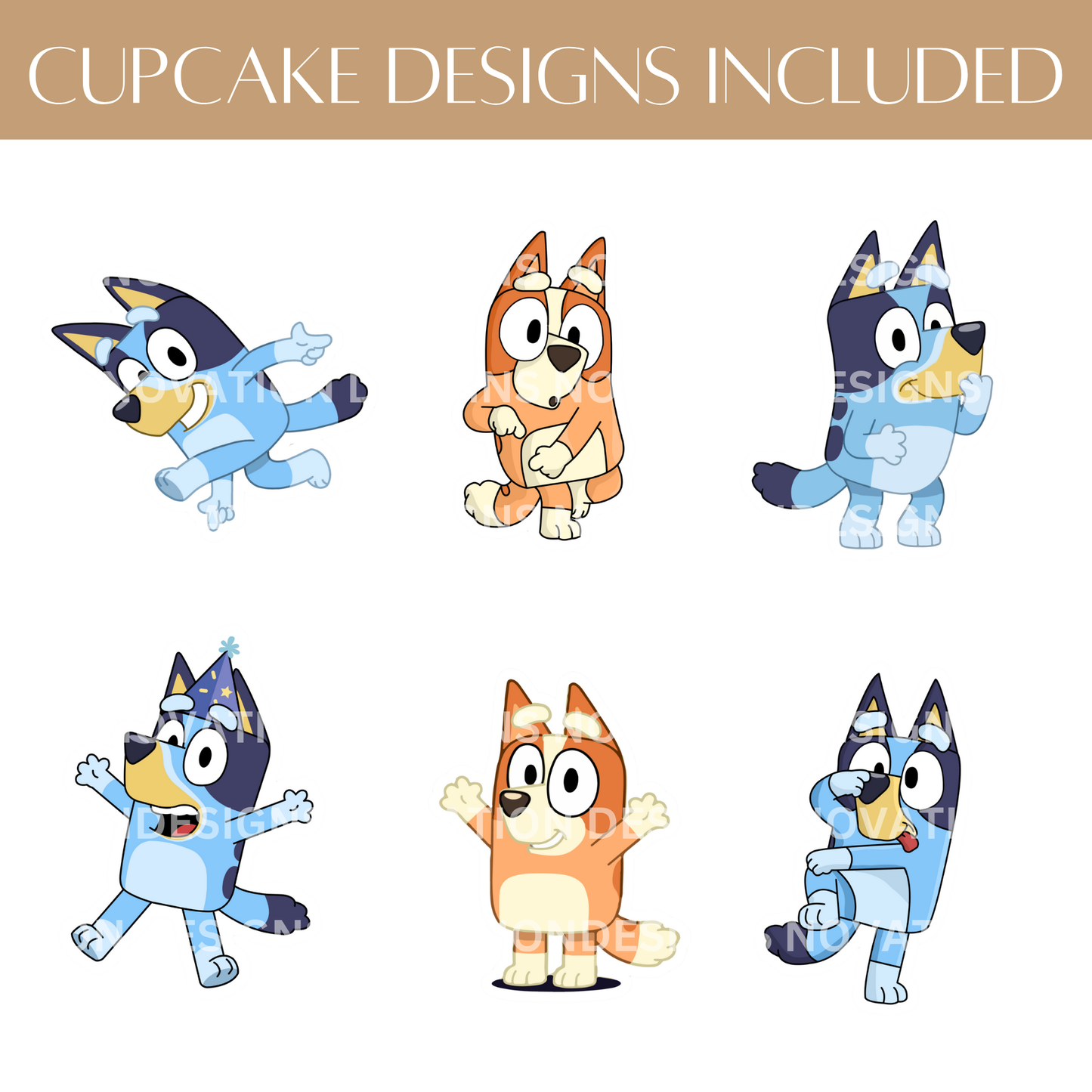 Printable Bluey Cupcake Toppers