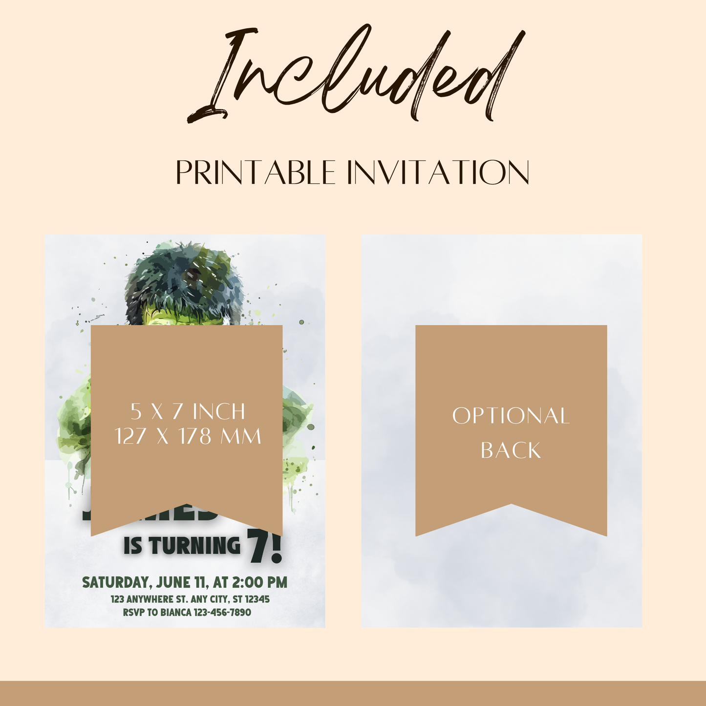 Hulk Birthday Invitation Template