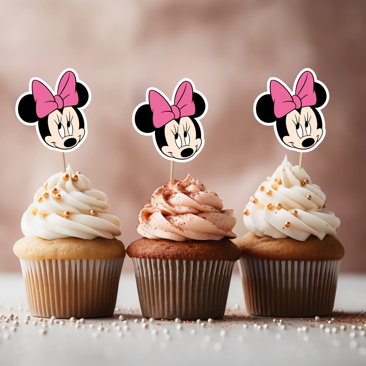 Minnie Mouse Cupcake Toppers