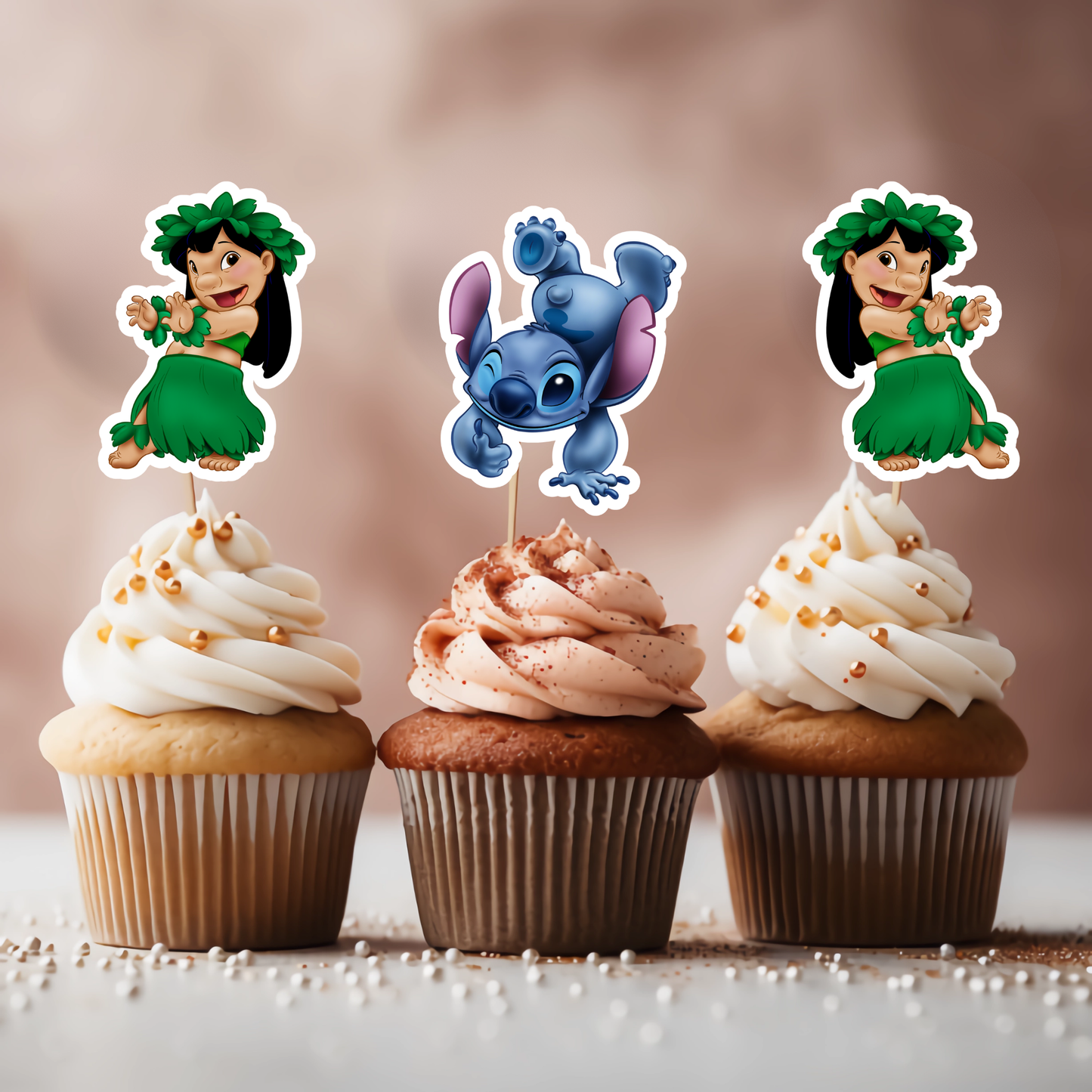 Printable Lilo & Stitch Cupcake Toppers