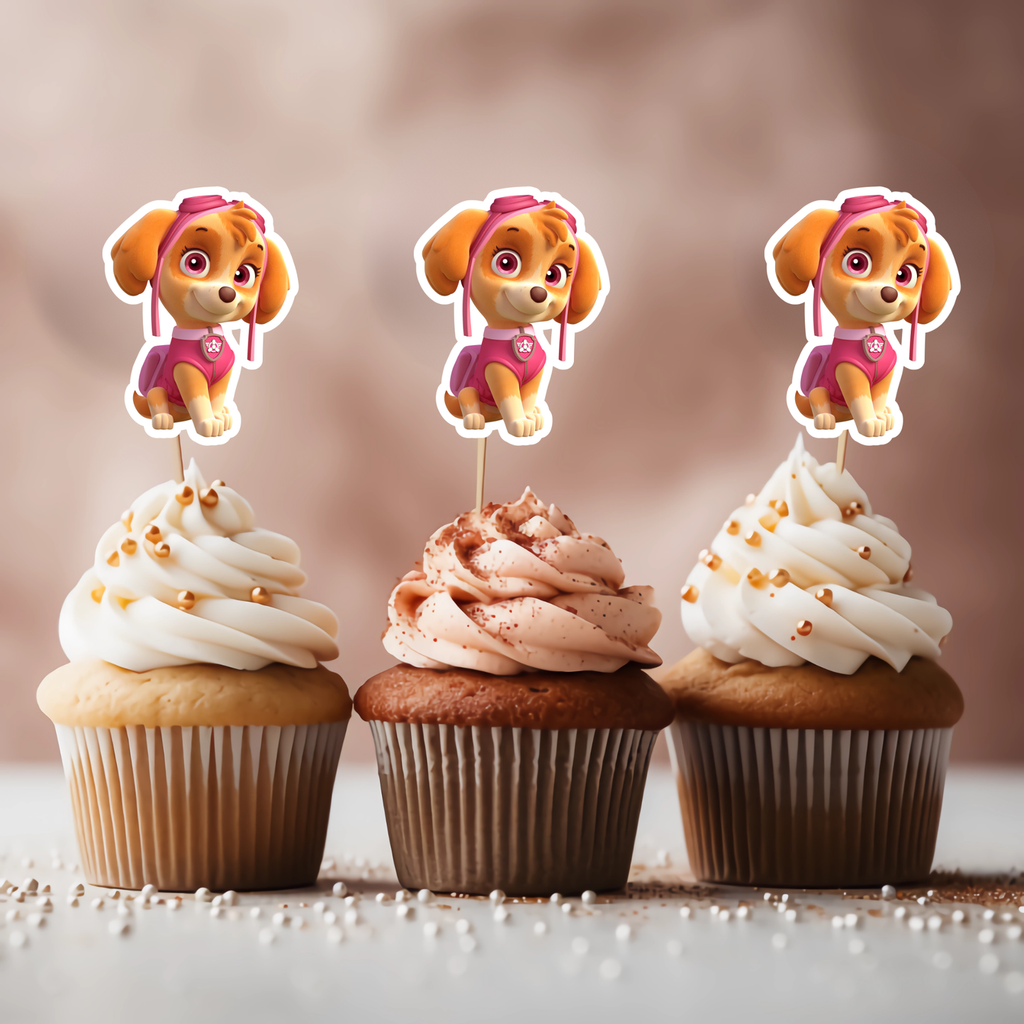 Skye & Everest Cupcake Toppers