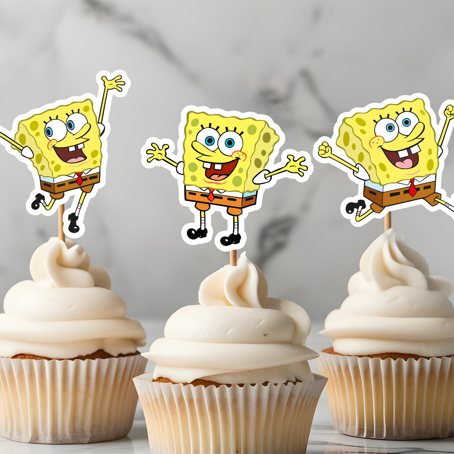 Printable Sponge Bob Cupcake Toppers