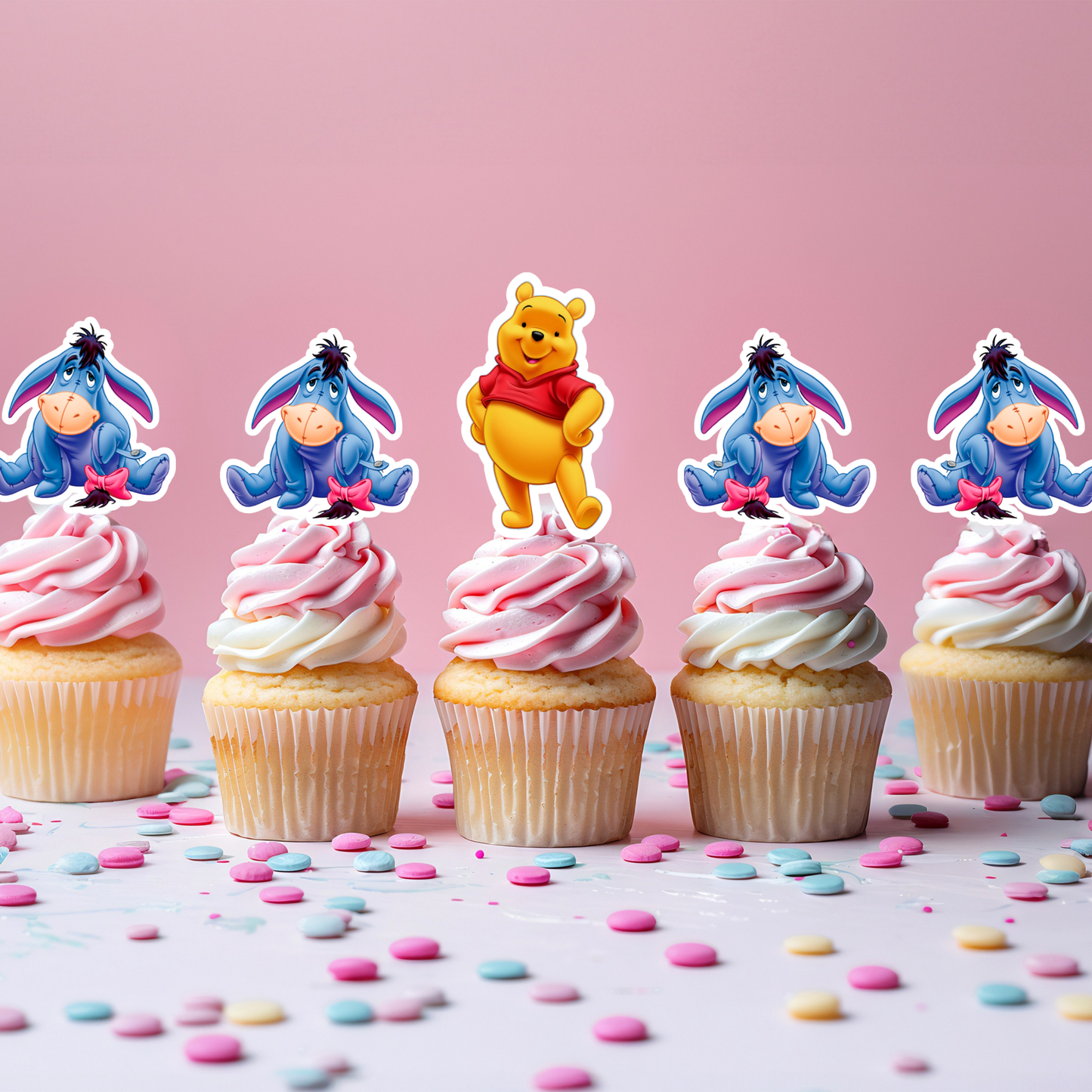 Printable Winnie the Pooh Cupcake Toppers – Digital Download