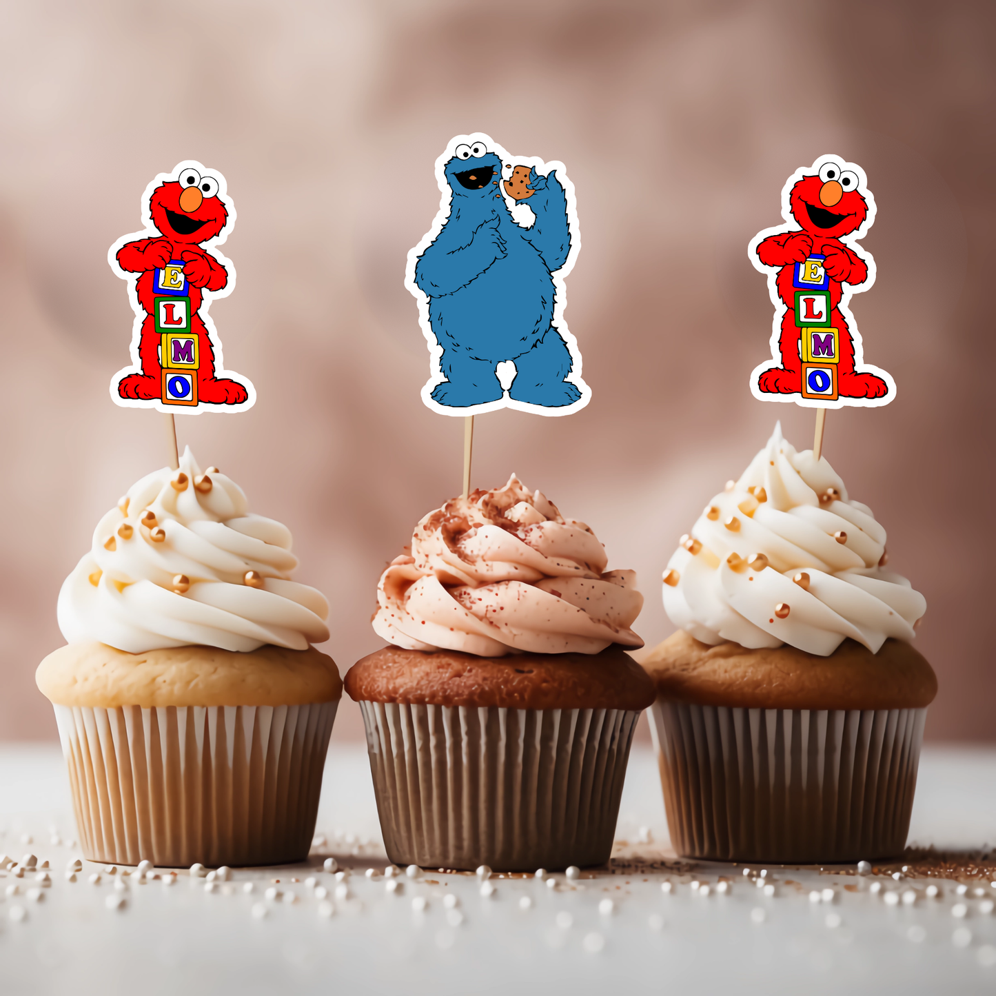 Printable Takalani Sesame Cupcake Toppers – Digital Download