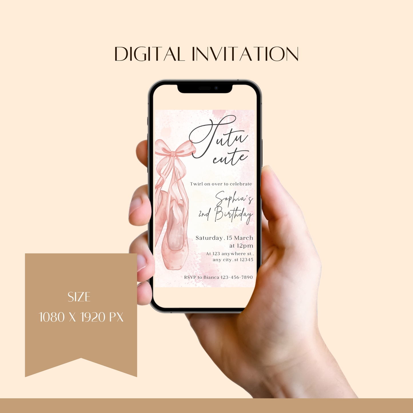 "Tutu Cute" Birthday Invitation Template