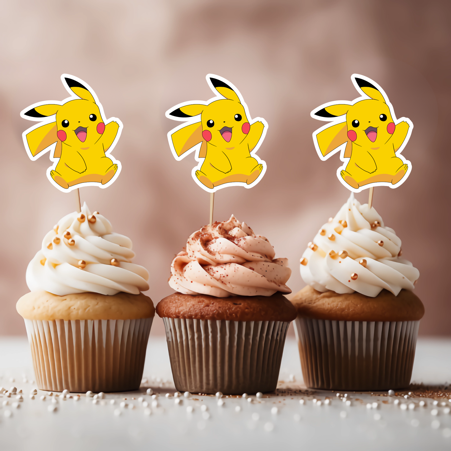Printable Pokémon Cupcake Toppers