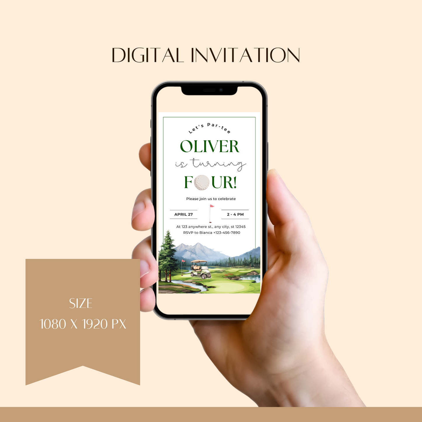 “Golf Par-tee” Birthday Invitation Template