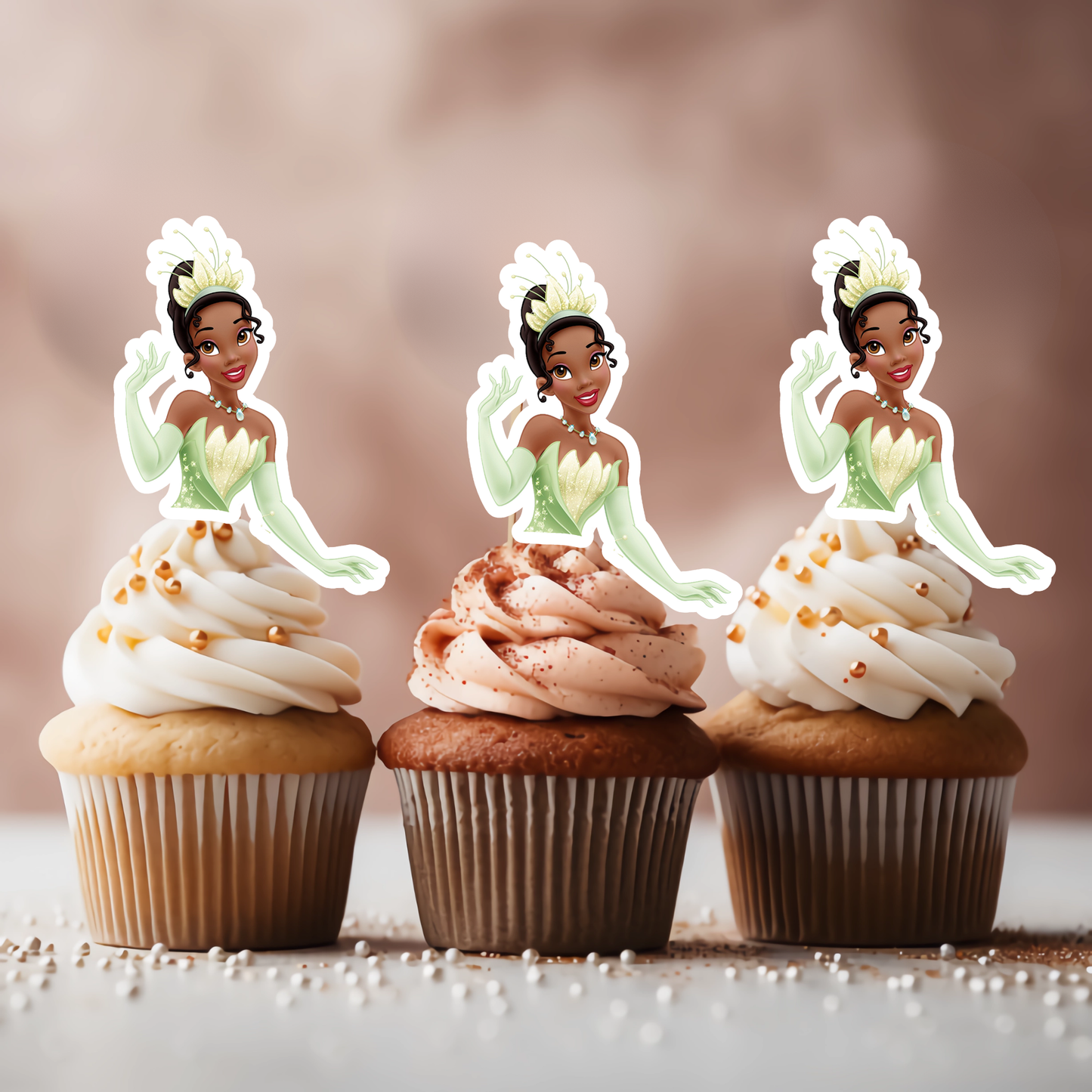 Printable Princess and the Frog Cupcake Toppers – Digital Download
