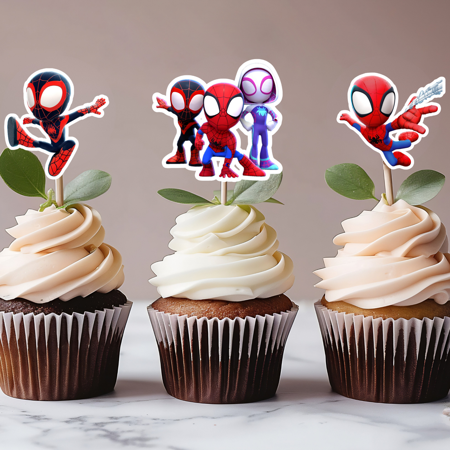 Printable Spidey Cupcake Toppers