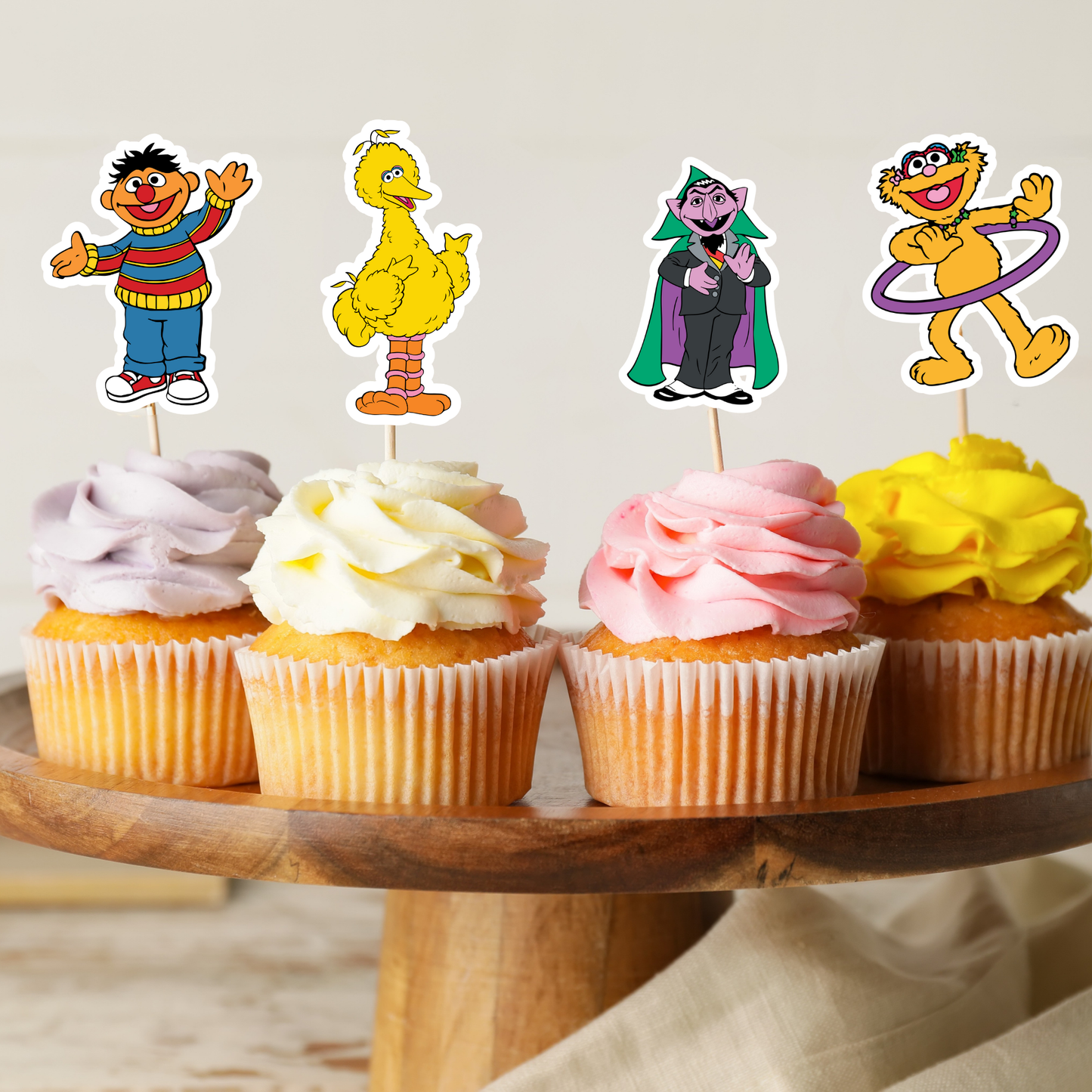 Printable Takalani Sesame Cupcake Toppers – Digital Download