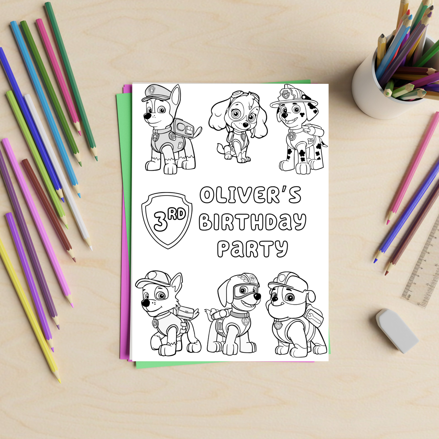 Printable Paw Patrol Birthday Activity