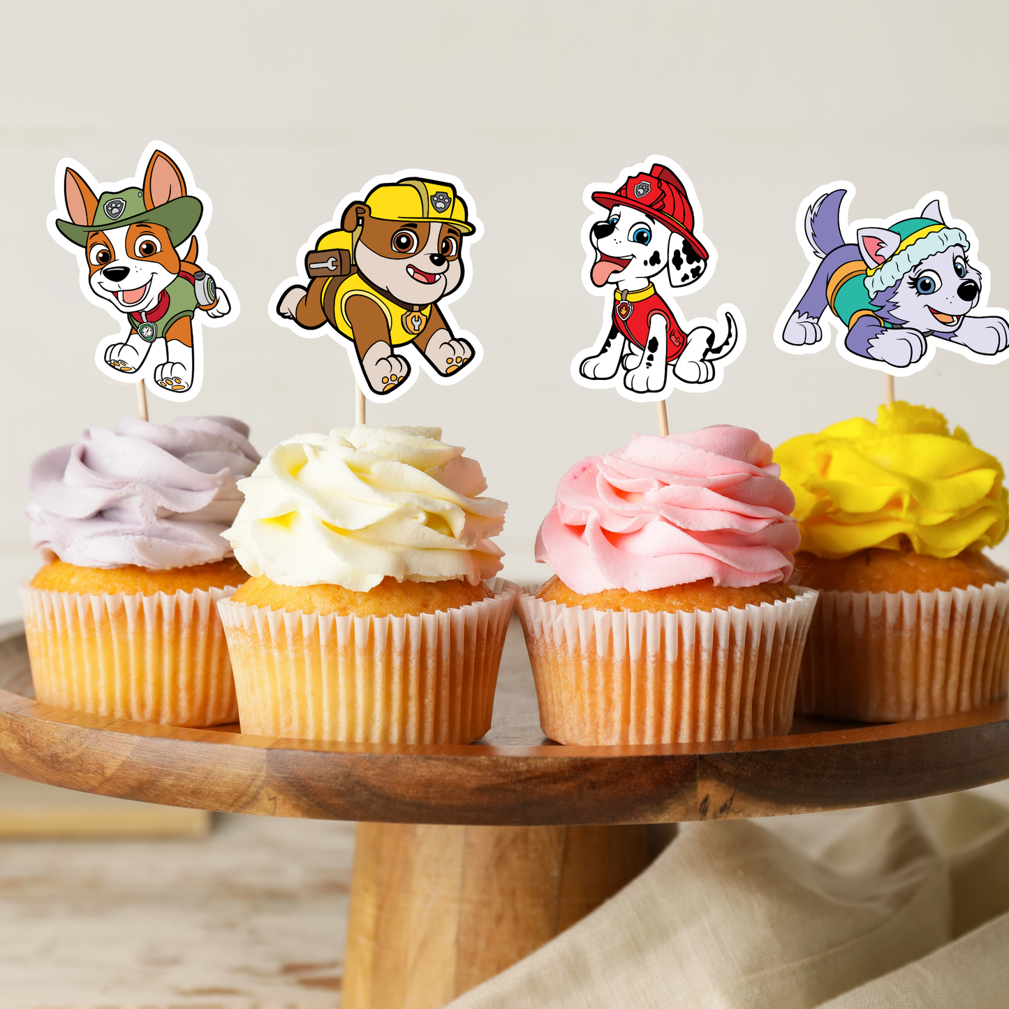 Printable Puppy Patrol Cupcake Toppers