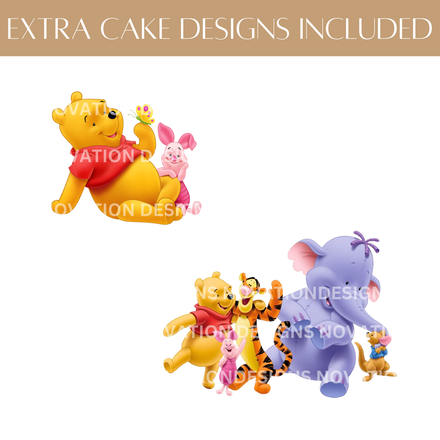Printable Winnie the Pooh Cupcake Toppers – Digital Download