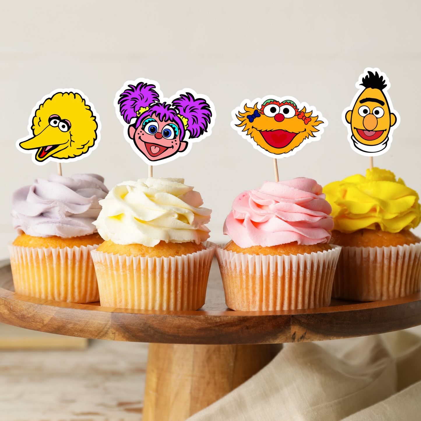 Printable Sesame Street Cupcake Toppers – Digital Download