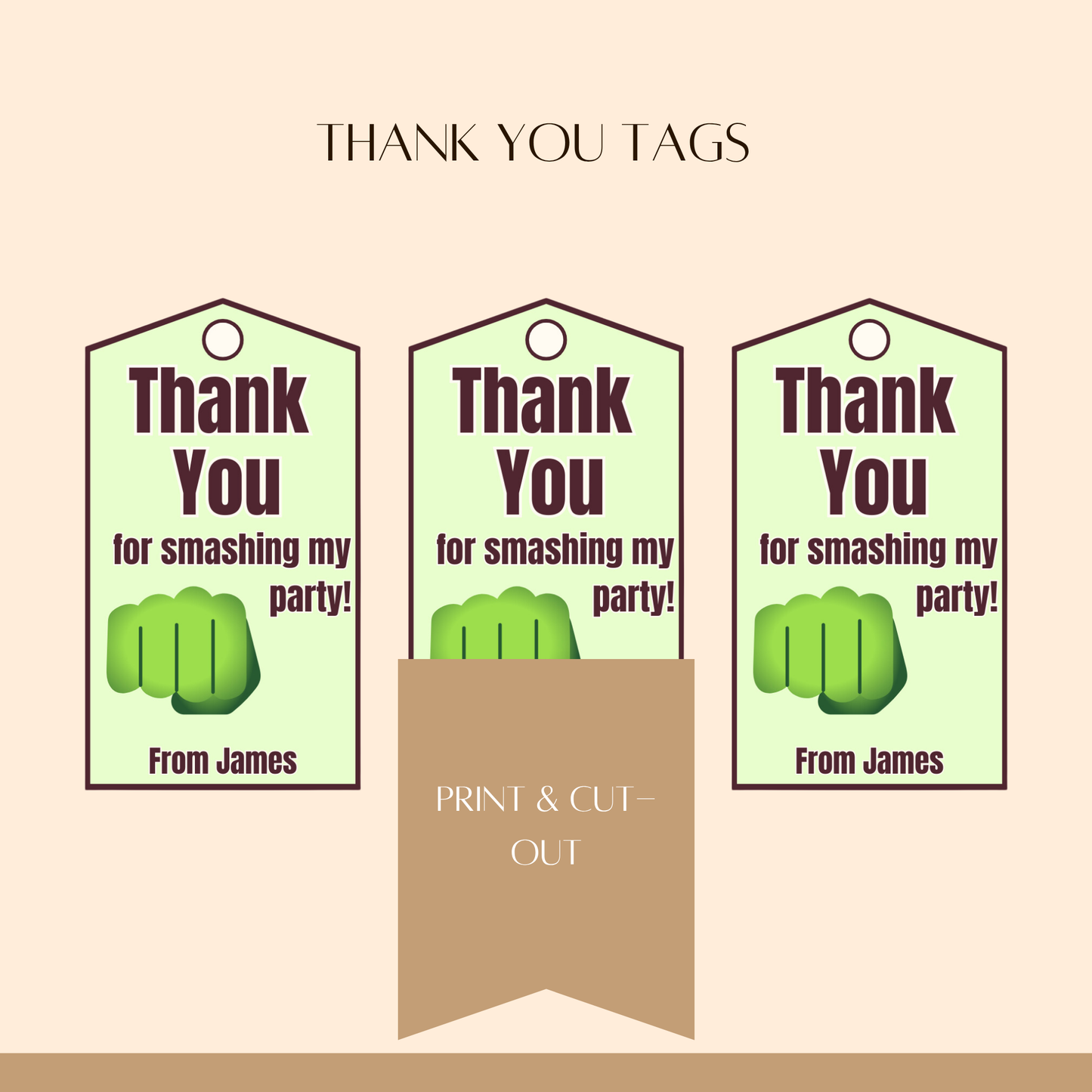 Hulk-Themed Birthday Invitation