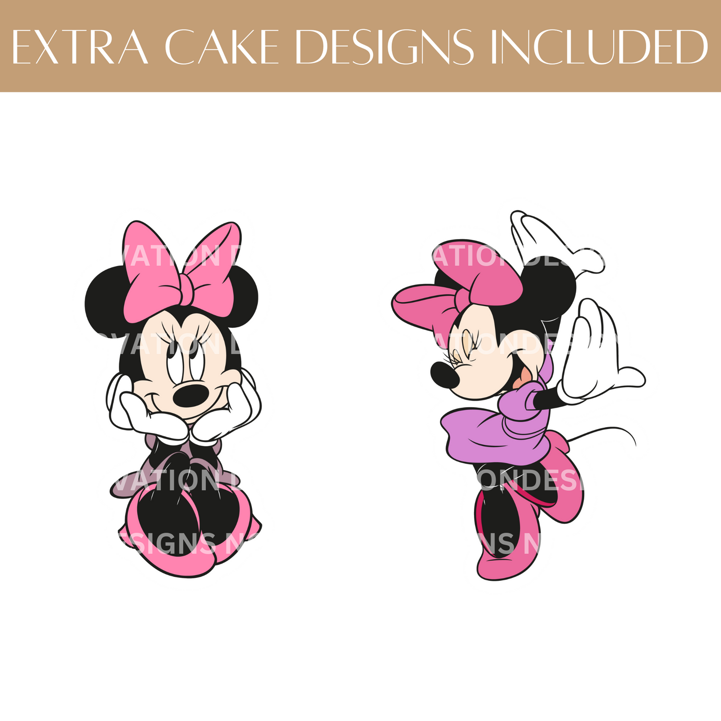 Minnie Mouse Cupcake Toppers