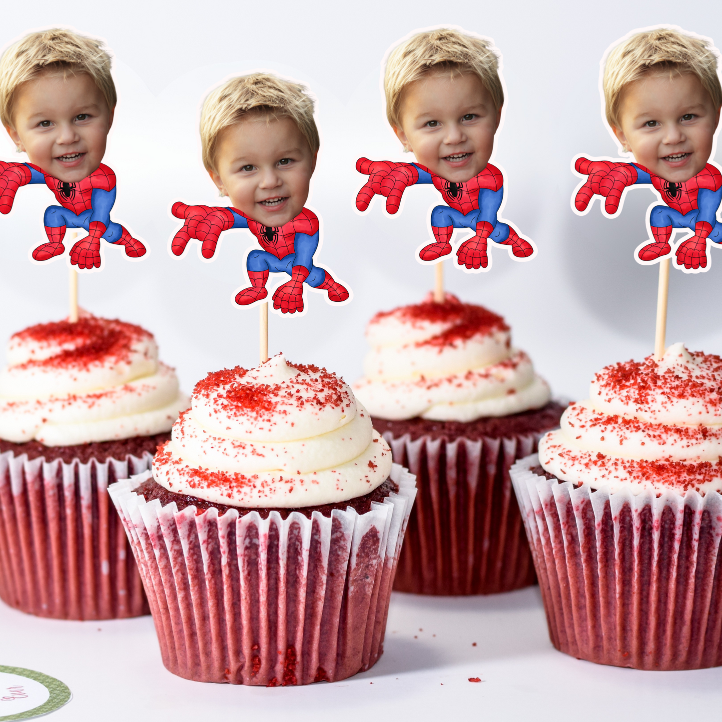 Custom Face Avengers Cupcake Toppers – Personalized Birthday Fun!