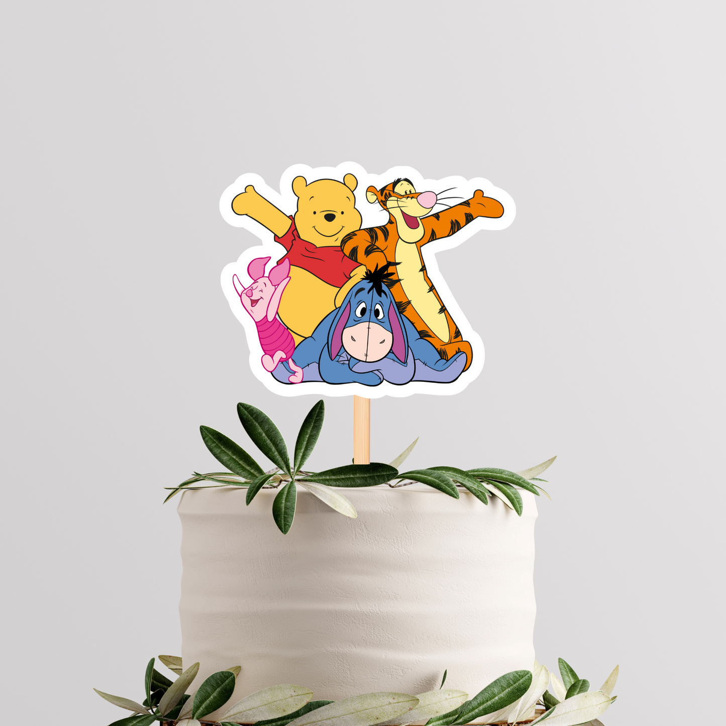 Printable Winnie the Pooh Cupcake Toppers – Digital Download