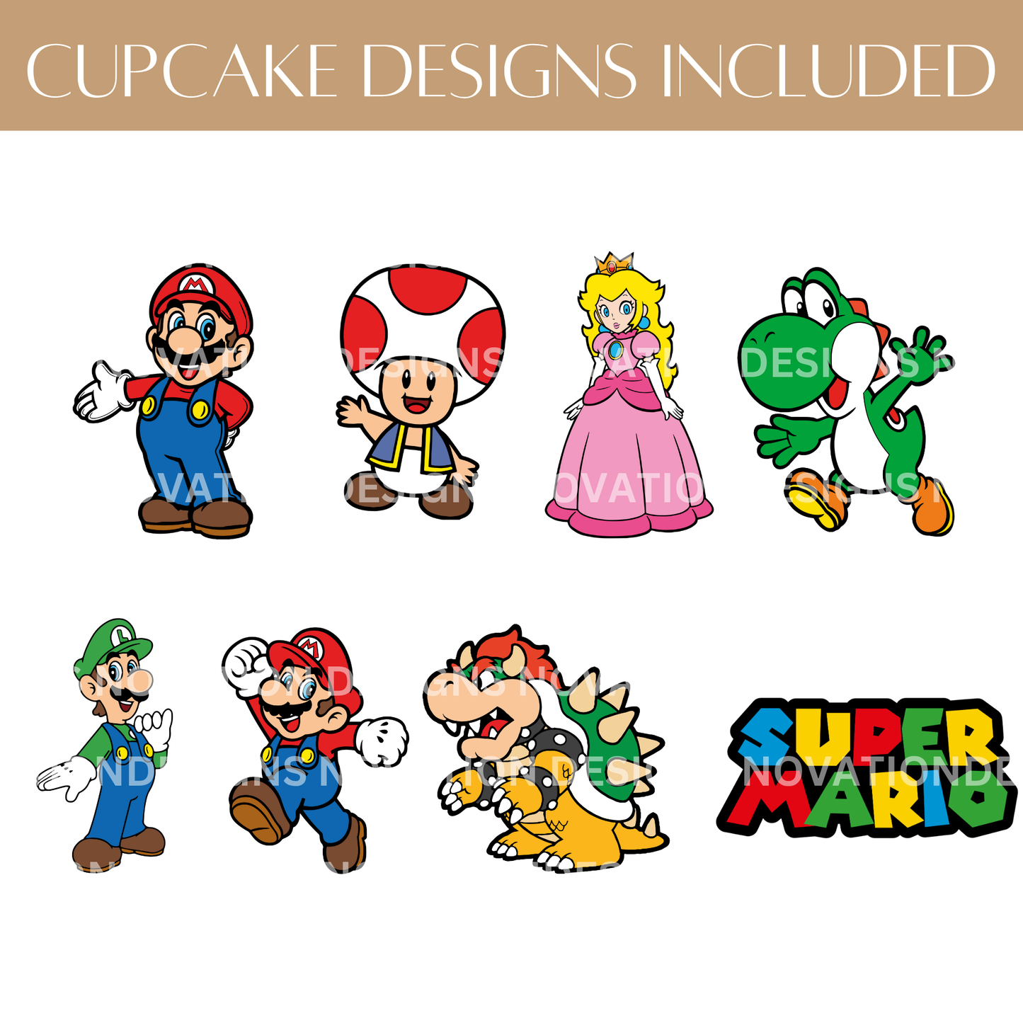 Super Mario Cupcake Toppers