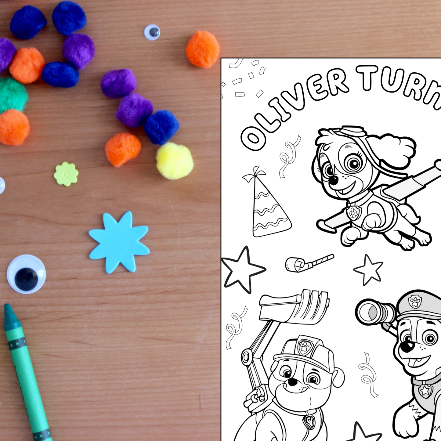 Printable Paw Patrol Birthday Activity