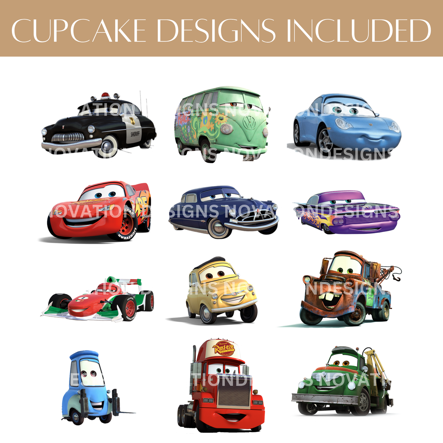 Disney Cars Cupcake Toppers