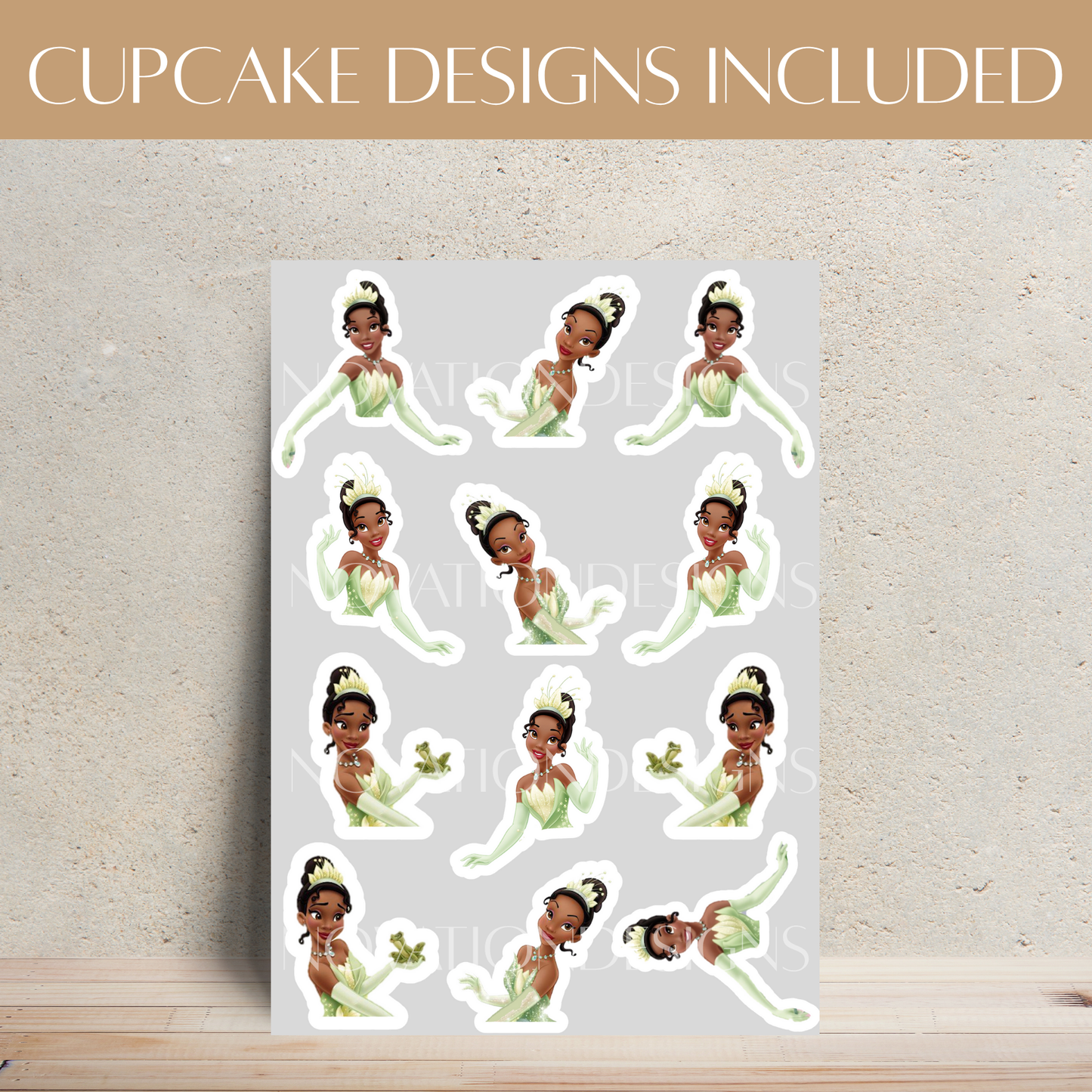 Printable Princess and the Frog Cupcake Toppers – Digital Download