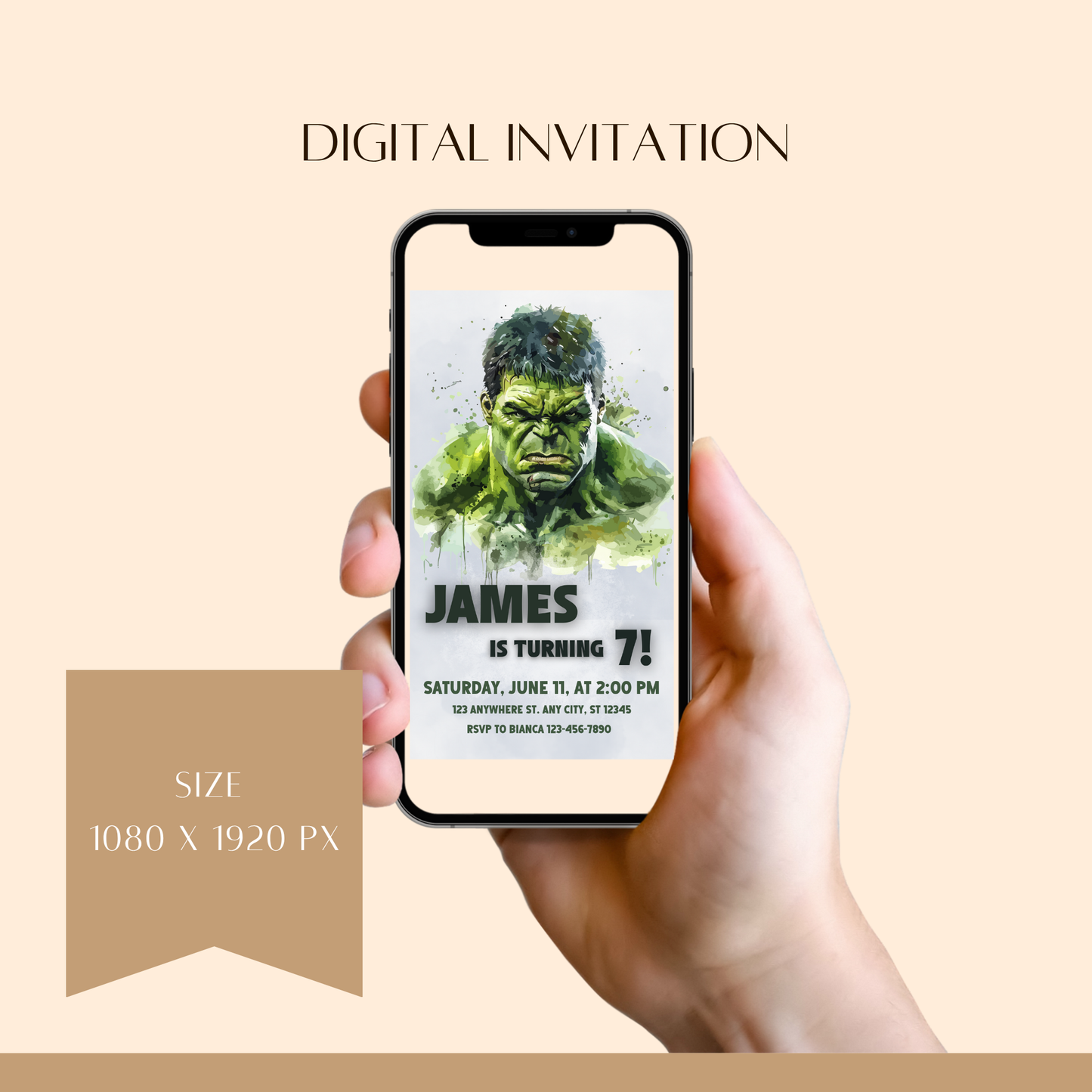 Hulk Birthday Invitation Template