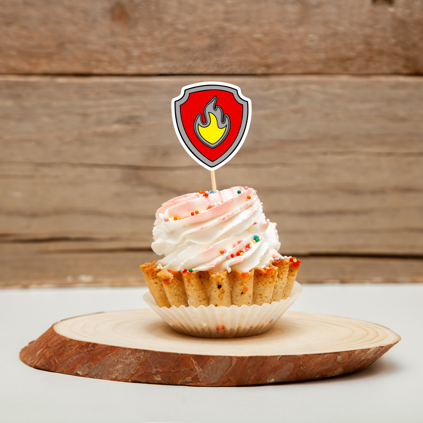 Paw Patrol Badge Cupcake Toppers